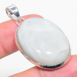 Natural Rainbow Moonstone Gemstone 925 Sterling Silver Pendant 1.85 s0v20