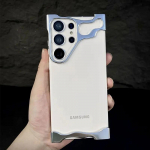Paljas alumiiniumist p&otilde;rutuskindel kaitseraua Samsung S23 S24 Ultra Plus/iphone 15 14 13 12 Pro Max/Xiaomi 14 Pro ebaregulaarsele metallkorpusele koos objektiivi kilekaitsega For Samsung 24 h&otilde;be
