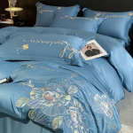 Suvine kerge luksuslik j&auml;&auml;siidist 4-osaline masinas pestav siidine sile hingav majapidamises kasutatava voodipesu komplekt tikandiga žakaarpaela Suit&1.8m bed-4pcs