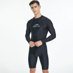 Meeste Lycra l&ouml;&ouml;bep&uuml;ksid Pikkade varrukatega L&uuml;hikesed p&uuml;ksid &Uuml;hes t&uuml;kis sukeldumis&uuml;likonnad Surfi ujumisriided Ujumisp&uuml;ksid l&ouml;&ouml;be vastu Surfi ujumisriided L（50-60KG）