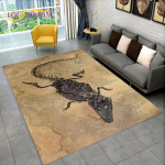 3D loomade dinosauruste fossiilsete seeria vaip, vaibavaip kodu elutoa jaoks, magamistoa diivani uksematt, k&ouml;&ouml;gisisustus, libisemiskindel p&otilde;randamatt 40x60cm(15x23in)