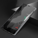 Smart Mirror kukkumisvastane telefoni&uuml;mbris Samsung Huawei Honor Xiaomi Redmi iPhone OnePlusi kaanega, magnetiline klapp PU nahast Samsung S8 must