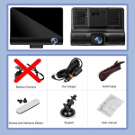 Uus 1080P autos&otilde;idusalvesti 3-kanaliline videosalvesti tahavaatekaamera auto-DVR auto musta kasti tarvikud k&otilde;rglahutusega tagurdusvideo 1080P-2Camear