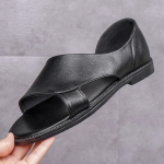 Summer Trend Personality Vietnami sussid Meeste v&auml;litingimustes nahast rannajalatsid Meeste nahast sandaalid 38 must