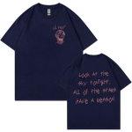 R&auml;ppar Lil Peep Tour Concert Graafiline T-s&auml;rk Meeste mood Puuvillane l&uuml;hikeste varrukatega T-s&auml;rk Unisex Hip Hop Suurem&otilde;&otilde;dulised T-s&auml;rgid T&auml;navar&otilde;ivad S must