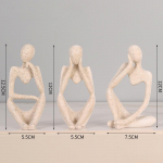 Vaigum&otilde;tleja Stiil Abstraktne Skulptuur Kuju Kodukaunistus Aktsent Kollektsioneeritavad Kujukesed Kodukontor Raamaturiiul T&ouml;&ouml;laua sisekujundus 3 pcs with a set kuld