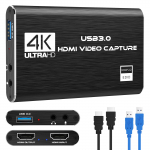 4K heli- ja videoh&otilde;ivekaart, USB 3.0 HDMI videoh&otilde;iveseade, Full HD 1080P, m&auml;ngude salvestamiseks, otse&uuml;lekandeks