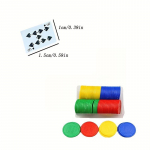 2 tk mini-m&auml;ngukaarti ja žetoonide kast Super v&auml;ikesed reisipokkerikaardid l&otilde;busad lauam&auml;ngud, kingitused minilauam&auml;ngupokker, 80 žetooniga karp 1.5*1cm