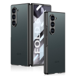 AG tehnoloogiaga j&auml;&auml;tunud nahatunde simulaatori kate Samsung Galaxy Z Fold 6 &uuml;mbrise Pure Colori kukkumisvastasele s&otilde;rmej&auml;ljele For Galaxy Z Fold 6 tumehall v&auml;rv