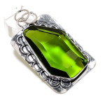Peridot Gemstone Handmade 925 Sterling Silver Gift Jewelry Pendant 2.60 y1a64