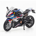 1/12 BMW S1000RR Mootorratas M&auml;nguasi RMZ City Valumetallist V&otilde;idus&otilde;idumudel Super Sport Miniatuuride Kollektsioon Kingitus Poisile Lastele valge