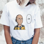 &Uuml;ks Punch Mehe T-s&auml;rk T-s&auml;rk Top Naljakas Ulzzang Harajuku Graphic Korean Tees S valge
