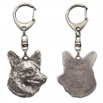 Cardigan Welsh Corgi - Silver-plated key ring with dog, handbag decoration, backpack pendant by Art-Dog brand