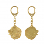 Bernese Mountain Dog, Berner Sennenhund I - Gilded key ring with dog in gift box, handbag decoration, luxury accessory by Art-Dog brand