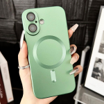 Metalliv&auml;rviga magnetiline pehme &uuml;mbris iPhone 16 Pro Max 15 14 Plus 11 12 13 juhtmevaba laadimise silikoonist objektiivi kaitsekate For iPhone 16 tumeroheline v&auml;rv