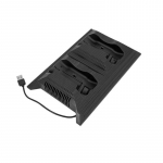 Jahutusventilaatori kontroller topeltlaadimisalus Xbox One S X jaoks 4 pordiga USB jaotur laadija 18*9*27cm must