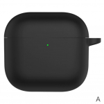 Airpods 4 jaoks(2024. aasta) K&otilde;rvaklappide kaitse&uuml;mbris Kerge tolmukindel silikoonist Airpods4 Shell S V5I7 Black-1pcs