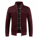 S&uuml;gistalvine uus meeste jope Slim Fit Stand krae T&otilde;mblukuga jope Meeste Solid paks soe jope Meeste kampsun M helehall v&auml;rv