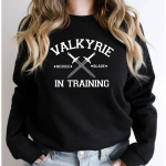 Valkyrie In Training Pusa Sarah J Maas Pusad ACOTAR Hoodie Night Court Bookish Gift Naiste pikkade varrukatega pulloverid Topid S must
