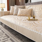 Hollandi Velvet Jacquard Diivankatted Diivanid R&auml;tik Libisemisvastane Pehme Diivanikaitse Libisemiskaitse Diivanitekk Elutoa Kollane serv 90x210cm 1pcs