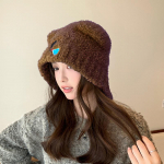 Naiste s&uuml;gistalvine soe paks k&otilde;rvakaitse m&uuml;ts K&uuml;lm samet Kalamehem&uuml;tsid Armas armas karu kootud villane m&uuml;ts One Size hall v&auml;rv