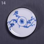 1 tk Hiina stiilis teetassi matt majapidamises kasutatav sinine ja valge portselanist keraamiline teetassi alus