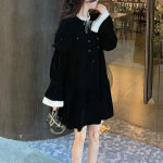 Suures suuruses naiste s&uuml;gistalvise uue stiiliga v&auml;ike tippklassi peen seelik paks prantsuse &otilde;huke kuldne sametkleit S