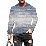 Meeste kevadine ja s&uuml;gisene pikkade varrukatega T-s&auml;rk Meeste avara &uuml;mara kaelusega kapuuts, 3D-tr&uuml;kiga tr&uuml;kitud pikkade varrukatega top S