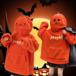 Halloweeni k&otilde;rvitsapea talvine Ameerika lamba pl&uuml;&uuml;sist pusa, lai, paksendatud ja &uuml;lem&otilde;&otilde;duline, paaridele sama &uuml;laosaga, armas XS oranž