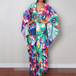 Lipsuv&auml;rviga kaftani kleit, vabaaja rannasuvine Maxi Cover Up Maxi kleit, naiste riided One Size