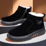 Paksud soojad meeste saapad Nahast kingad Meeste talvesaapad K&otilde;rge &uuml;laosaga meeste vabaajakingad karusnahaga pluss sametist poolsaapad meestele 41 must