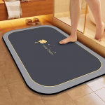 2tk Diatom Mud Absorbent P&otilde;randamatt Vannitoa libisemiskindel matt Majapidamis-WC WC-p&otilde;randa uks Kiiresti kuivav vaip 40 * 60cm (Crystal Fleece)