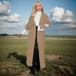 Pikkade kiududega kootud kardigan, elegantne &uuml;hev&auml;rviline pikkade varrukatega taskutega kampsun, naiste XXXL parkkoor