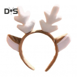 J&otilde;ulupeapael Pehme p&otilde;hjap&otilde;dra sarvek&otilde;rvade peapael Universaalne j&otilde;ulude juuste aksessuaar t&auml;iskasvanutele lastele pidulik kost&uuml;&uuml;m valge