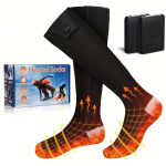 Soojendussokid, 5000mAh laetavad elektrisoojendussokid, aku maksimaalne t&ouml;&ouml;iga 8 tundi - 4-k&auml;iguline reguleeritav soojendus, pestav talv 5V-5000mAh must