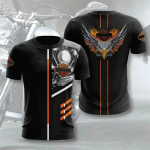 2024. aasta uus kuumm&uuml;&uuml;k Skull, meeste naiste, mootorrataste Harleys Race 3D T-s&auml;rk l&uuml;hikeste varrukatega Davidsons Cool Trend Oversized T-s&auml;rgid 2XL