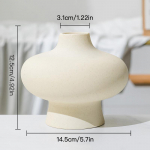 Keraamiline vaas H&uuml;dropooniline vaas Lilleseade Kodukaunistused T&ouml;&ouml;laua kaunistused valge