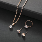 Rhinestone Naised Mood Isiksus Temperament Kaelakee K&otilde;rvar&otilde;ngad S&otilde;rmuse Komplekt Ehted Naiste Kingitus Aksessuaarid kuld