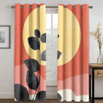 Abstract Art Anthestic Boho Morandi Aknakardinad Elutoa Rulood Magamistoa Vannitoa K&ouml;&ouml;k Kontoriuks Kodukaunistus 2tk 100W160H(CM)40x63in&Grommet Top