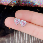 6*6 mm Nano Morganite 925 Sterling Silver Moeehted S&uuml;damek&otilde;rvar&otilde;ngad naistele roosa