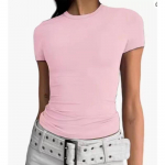 YYFS naistemood vabaaja suve kevade &uuml;hev&auml;rvilise tr&uuml;kiga l&uuml;hikeste varrukatega O-kaelusega pluusid ja s&auml;rgid XS