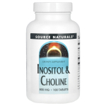 Source Naturals, inositool ja koliin, 800 mg, 100 tabletti
