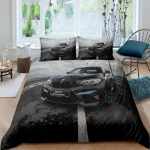 Spordiauto tekikott Komplekt Luksuslik K&otilde;rge Kvaliteet 3D Prinditud Voodipesu 2/3 tk Kahekohaline Queen King Voodipesu T&auml;iskasvanud Poisid Kodutekstiil EU single(135x200cm) gray