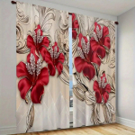 2 tk. Valgust filtreerivad pol&uuml;esterkardinad koos HD digitaalse prindivarda taskukujundusega h&otilde;lpsaks riputamiseks, sobivad ideaalselt elutuppa 75W166H(CM)x2Panel&Rod Pocket
