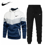 Punane S&uuml;gis Talv Uus Stiil Kaheosaline Komplekt Huppar + P&uuml;ksid Meeste Treening&uuml;likond Higistamisriided Vabaaja Streetwear Meeste R&otilde;ivad Spordir&otilde;ivad Treening&uuml;likonna Komplekt 2XL valge