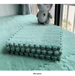 Elegantne 2022. aasta mustusekindel magamistoa vaip ja elutoa p&otilde;randamatt suure magamistoa ja laheakna jaoks. 30x30CM Thick 18pcs + Edging piparm&uuml;ndiroheline v&auml;rv