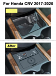 15W Car Wireless Charger QI Quick Charging USB PD QC3.0 Dock Base For Honda CRV 2017-2020