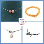 Pierres et Min&eacute;raux. Parure bijoux Bracelet Collier 2 Perles Pierre de soleil d'Afrique Taille personnalisable.