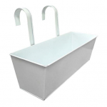 Ripplillepoti ristk&uuml;likukujuline reelinguga istutusmasin drenaažiavaga 16-tolline istutuskast koos konksudega r&otilde;du veranda v&otilde;i teki &uuml;rdilillede jaoks 3pcs must