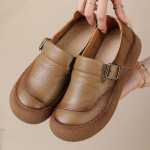 Naiste vabaaja platvormkingad Jalatsid Mugav t&ouml;&ouml; &Auml;rijalatsid Nahast libisemiskingad naistele Lamedad S&otilde;idukleit Kingad Penny Loafers 40 khaki